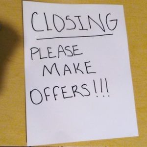 Closet Closing!! Please Send Best Offers! Thanks